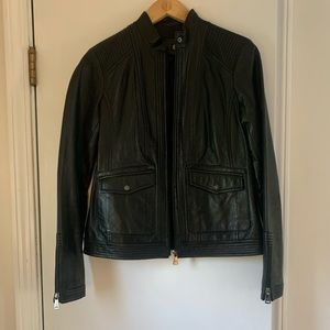 Bernardo black leather jacket